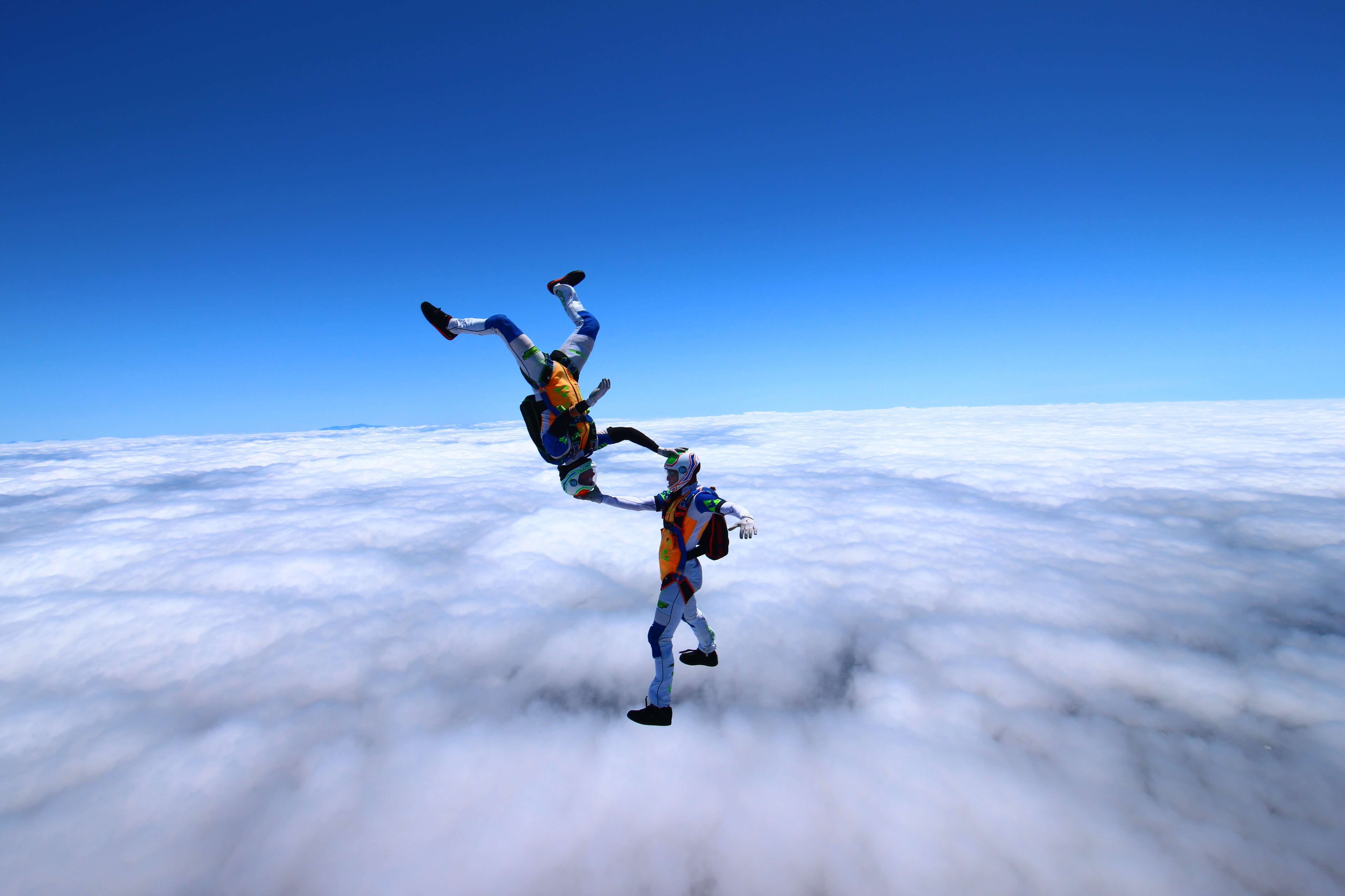 First Time Skydiving Experienced Jumpers Orange Skies Denver